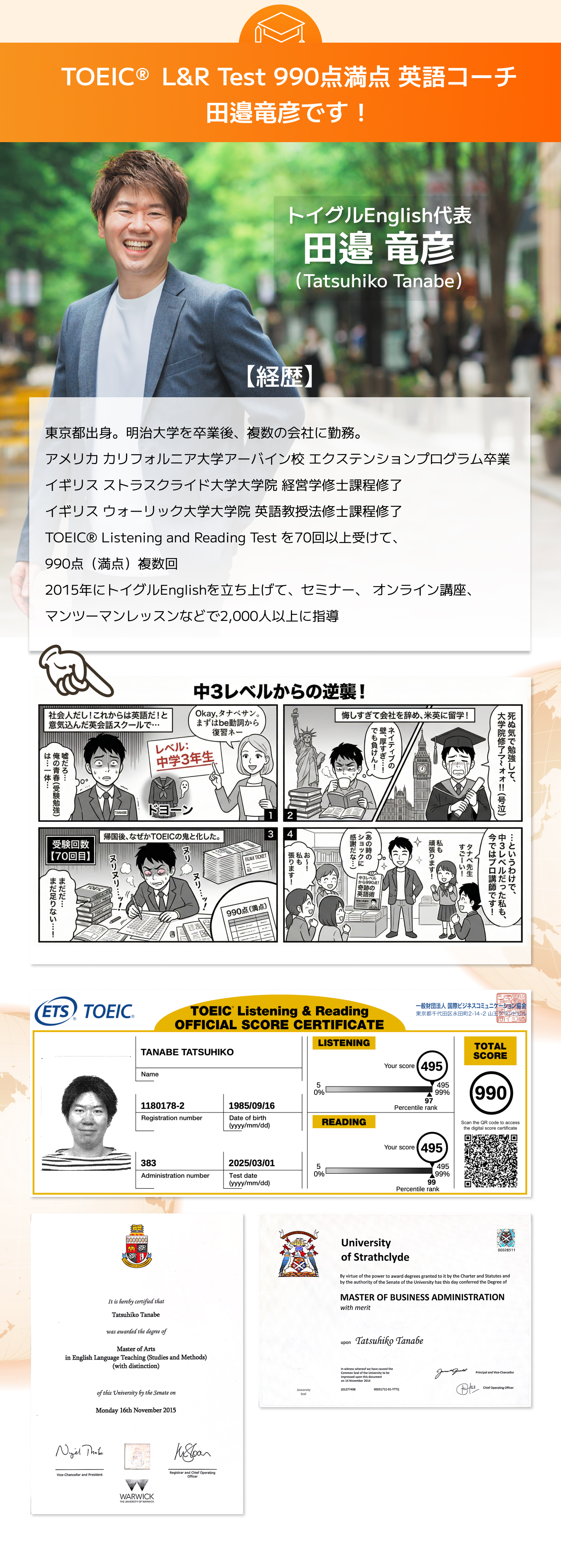 TOEIC L&R Test990点満点英語コーチ