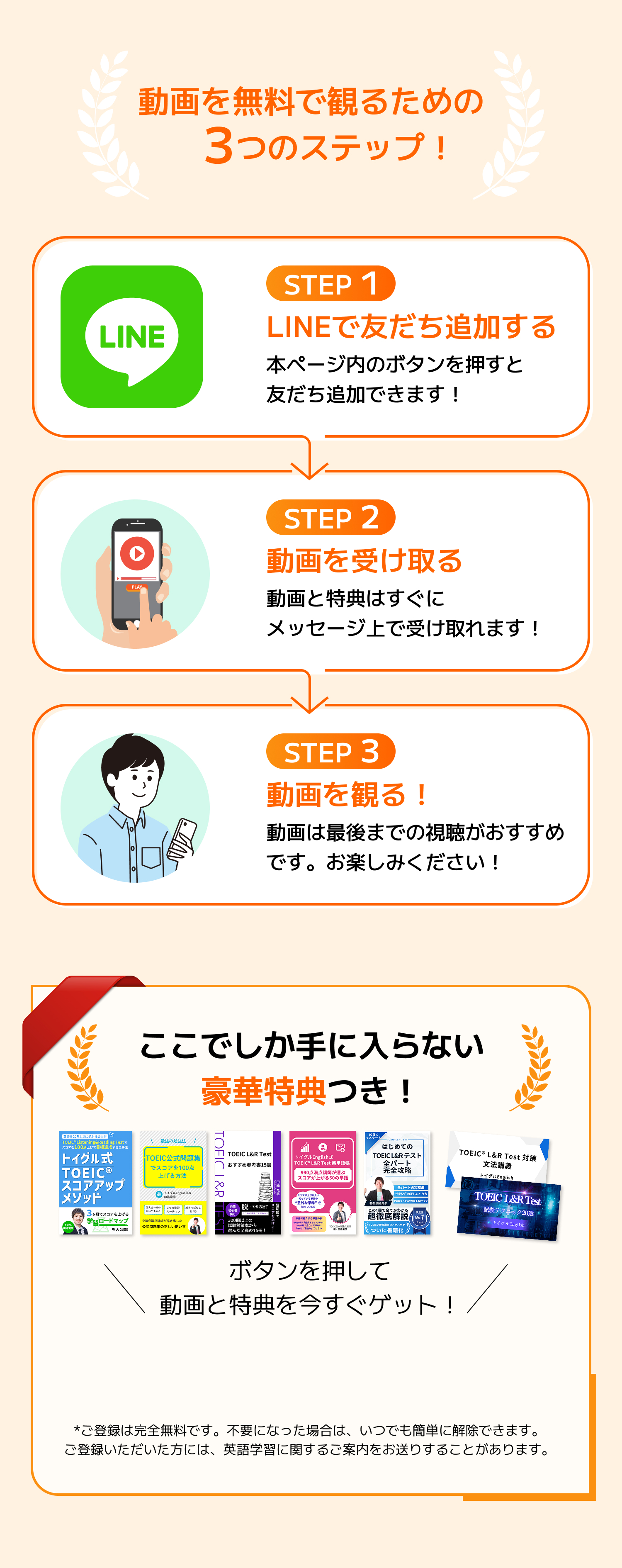 動画を無料で観るための3つのステップ