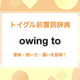 owing to の使い方